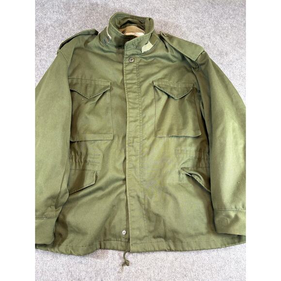Vintage Other - Vintage 80s US Army Military Field Jacket Mens XL Green Cold Weather Coat Combat